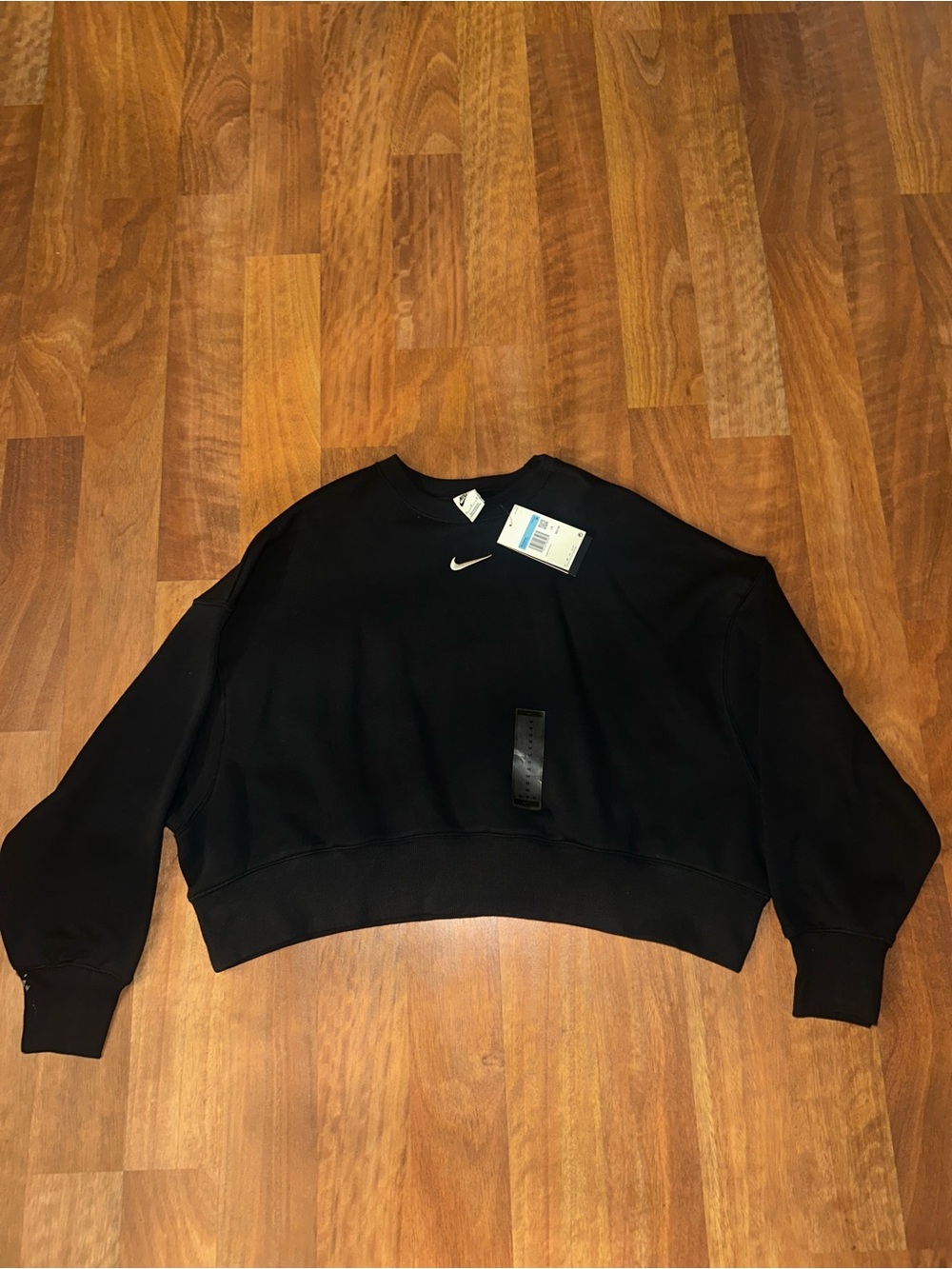Nike Black Women's Cropped Crewneck Sweater